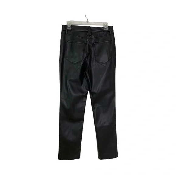 Good American Better Than Leather Faux Leather Good Icon Pants Black Size 8 NWT - Picture 6 of 12